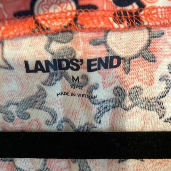 Lands End Cotton Jersey Split Neck Cover-up Dress - Picture 3 of 3